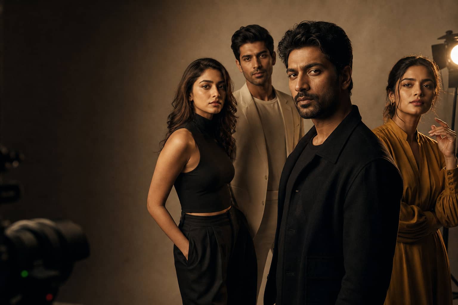 Actors and models at a casting call in India